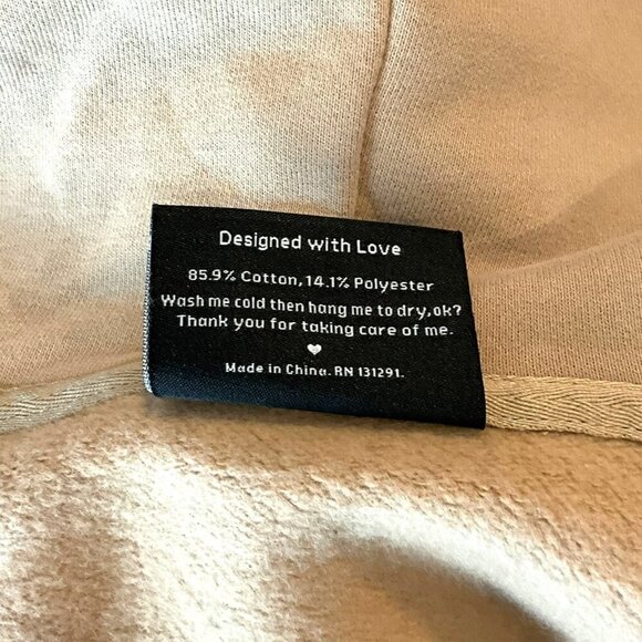 PopFlex Half Zip Warm Up Hoodie Latte Oversized Sweatshirt Size Medium M - Picture 11 of 11